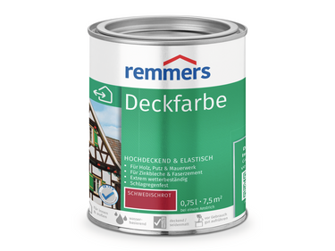 0000361101 Deckfarbe schwedischrot 0,75l