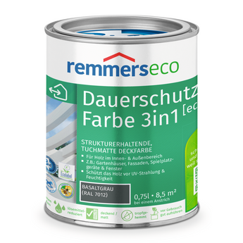 0000765101 Dauerschutz-Farbe 3in1 [eco] basaltgrau (RAL 7012) 0,75l