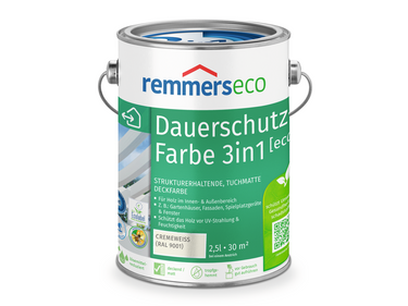 0000766003 Dauerschutz-Farbe 3in1 [eco] cremeweiß (RAL 9001) 2,5l