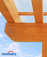 Balken auf Dach Deckenbalken mit Plexiglas Überdachung