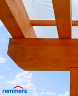 Balken auf Dach Deckenbalken mit Plexiglas Überdachung