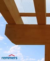 Balken auf Dach Deckenbalken mit Plexiglas Überdachung