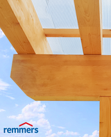 Balken auf Dach Deckenbalken mit Plexiglas Überdachung