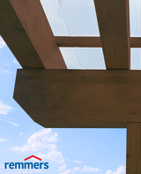 Balken auf Dach Deckenbalken mit Plexiglas Überdachung