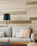 sofa und holz wandverkleidung innen