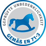 Siegel Geprüfte Unbedenklichkeit DIN EN 71-3