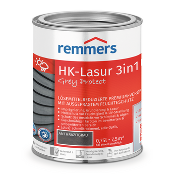 0000543801 HK-Lasur 3in1 Grey-Protect [plus] anthrazitgrau (FT-20928) 0,75l